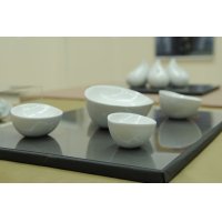 　磁器　デザート皿 (中空技法)